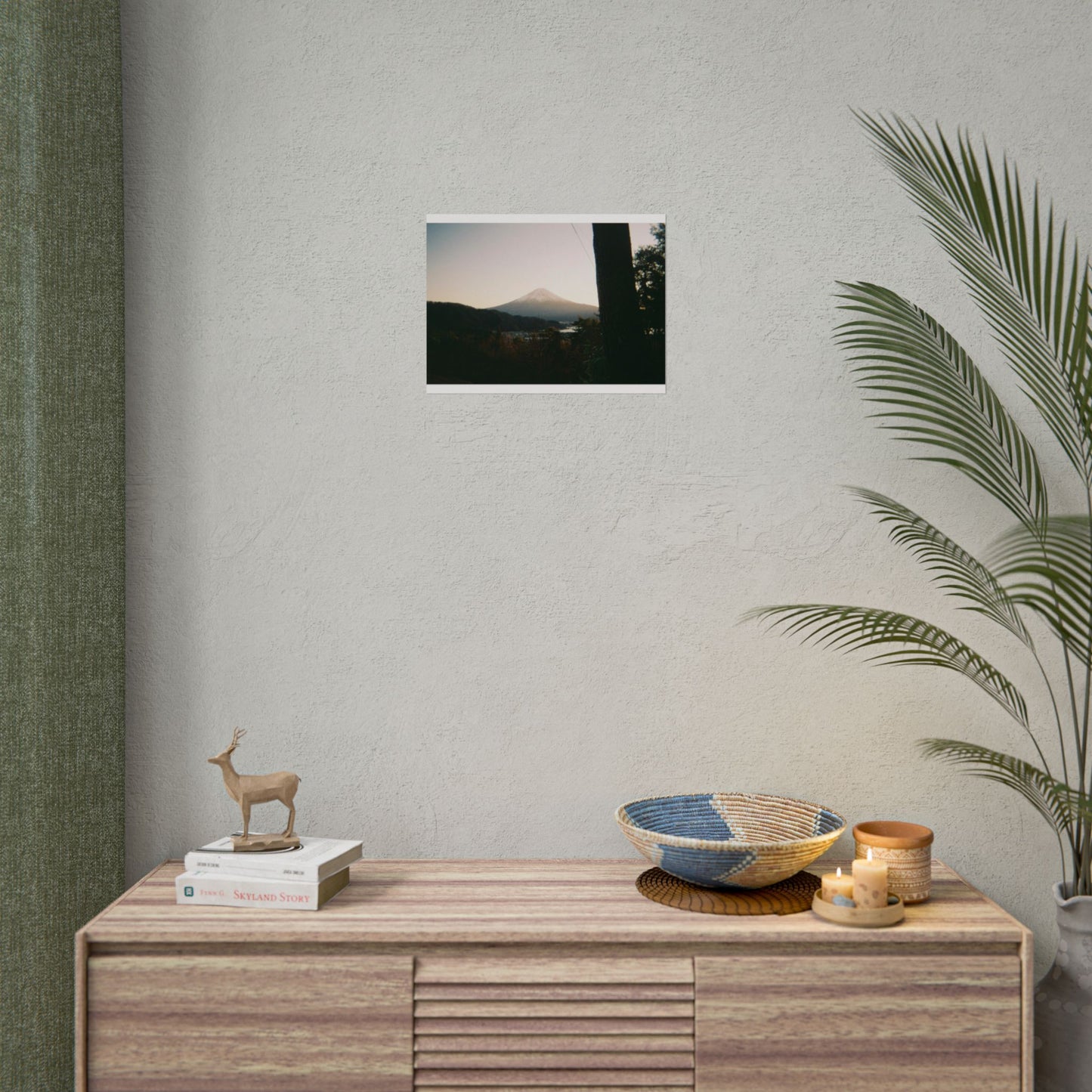 Mount Fuji Sunset Poster — Vintage-Style Japanese Landscape Print (use film camera)