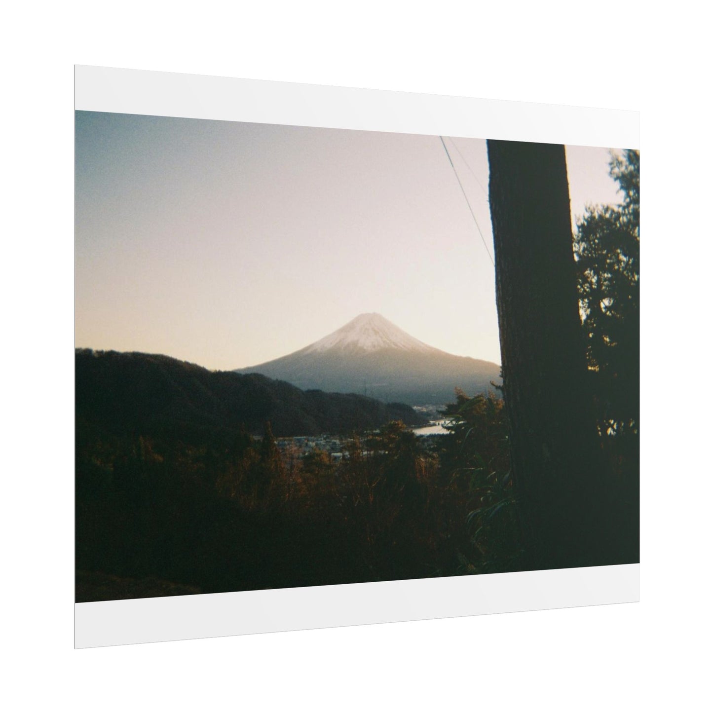Mount Fuji Sunset Poster — Vintage-Style Japanese Landscape Print (use film camera)