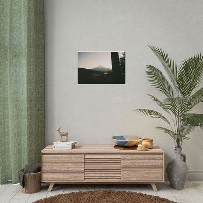 Mount Fuji Sunset Poster — Vintage-Style Japanese Landscape Print (use film camera)