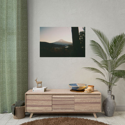 Mount Fuji Sunset Poster — Vintage-Style Japanese Landscape Print (use film camera)