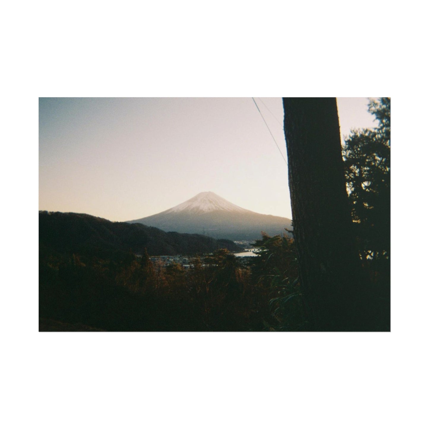 Mount Fuji Sunset Poster — Vintage-Style Japanese Landscape Print (use film camera)