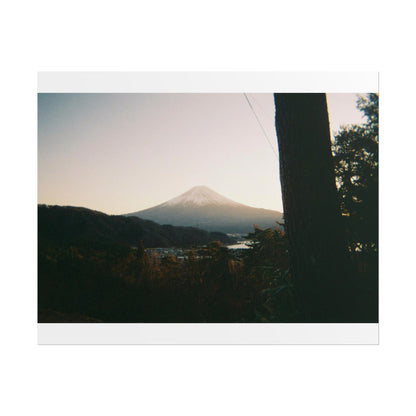 Mount Fuji Sunset Poster — Vintage-Style Japanese Landscape Print (use film camera)