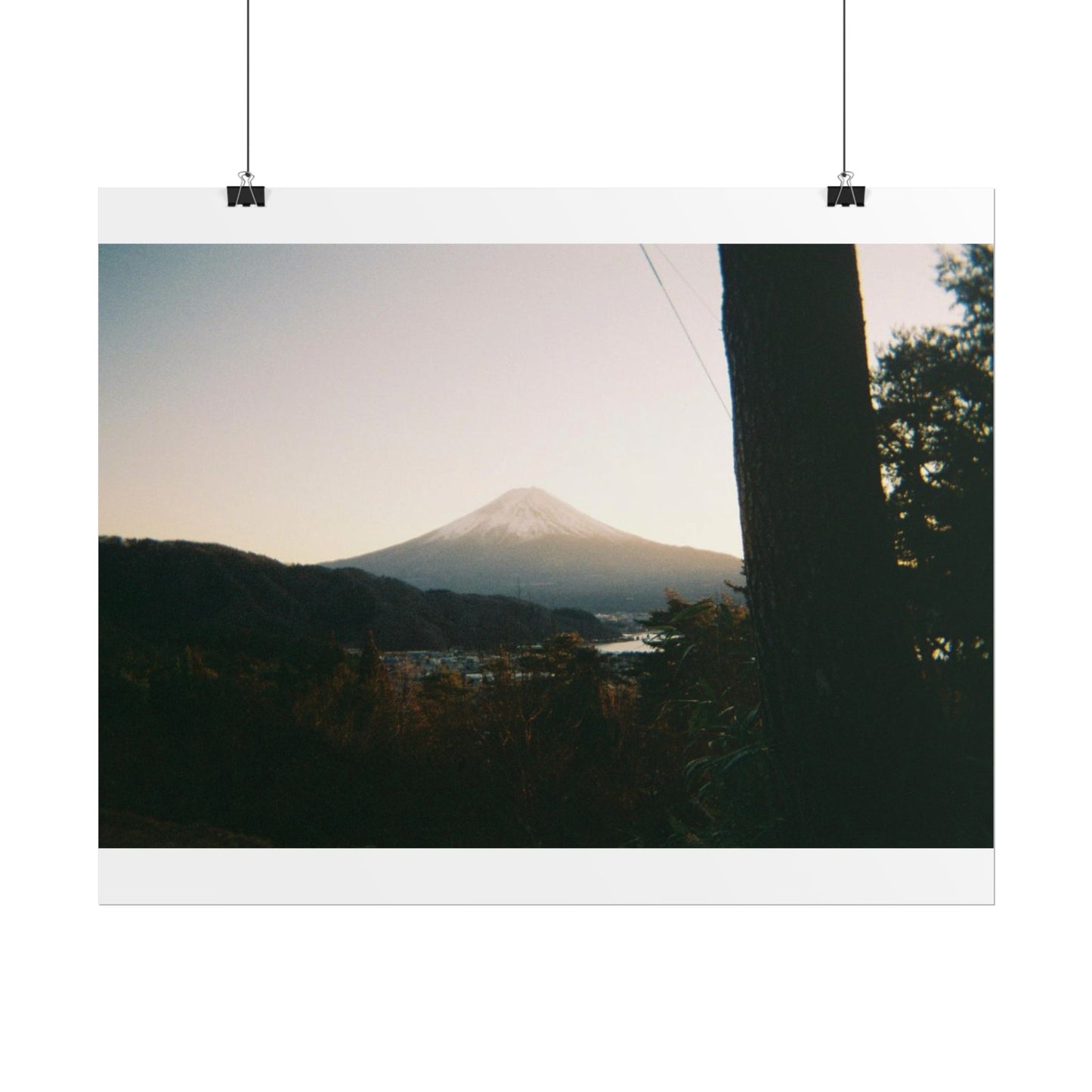 Mount Fuji Sunset Poster — Vintage-Style Japanese Landscape Print (use film camera)