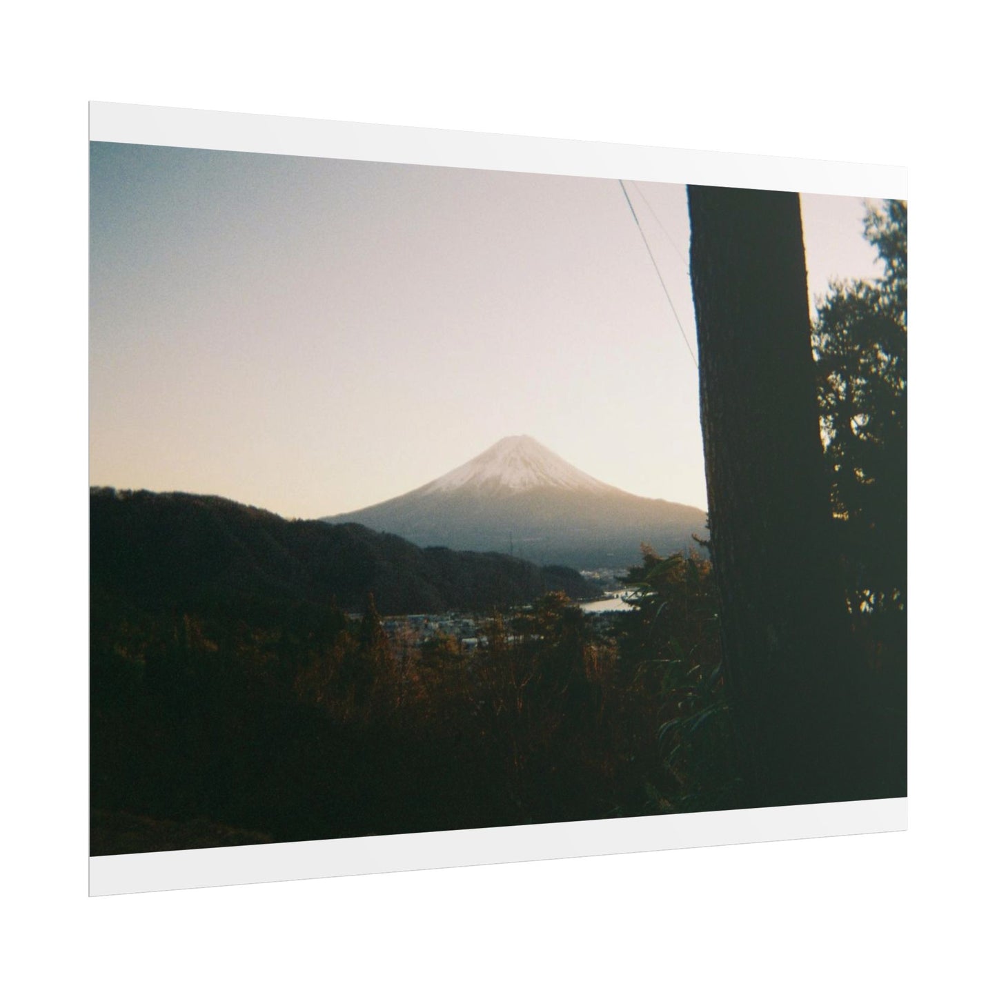 Mount Fuji Sunset Poster — Vintage-Style Japanese Landscape Print (use film camera)