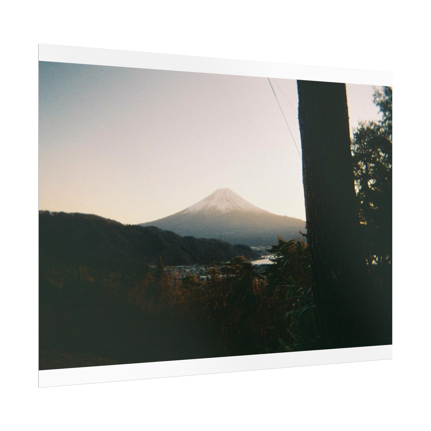 Mount Fuji Sunset Poster — Vintage-Style Japanese Landscape Print (use film camera)
