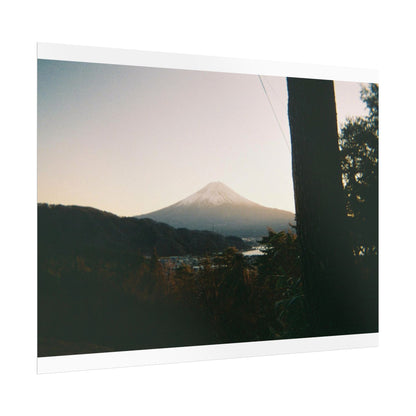 Mount Fuji Sunset Poster — Vintage-Style Japanese Landscape Print (use film camera)