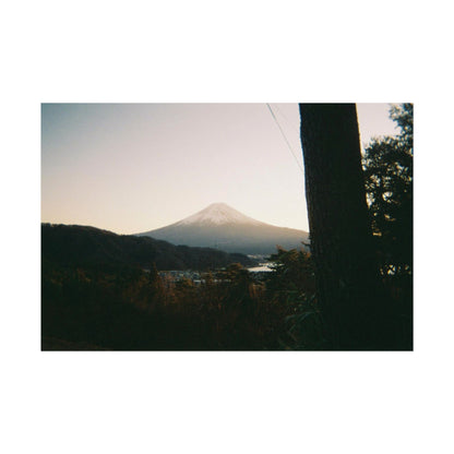 Mount Fuji Sunset Poster — Vintage-Style Japanese Landscape Print (use film camera)
