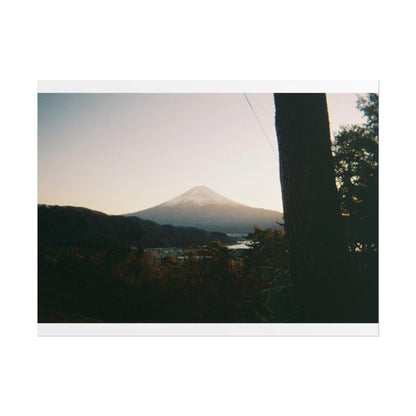 Mount Fuji Sunset Poster — Vintage-Style Japanese Landscape Print (use film camera)